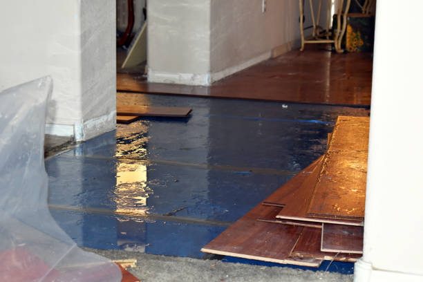 Professional Basement Flood Cleanup technician working in Dover, OK